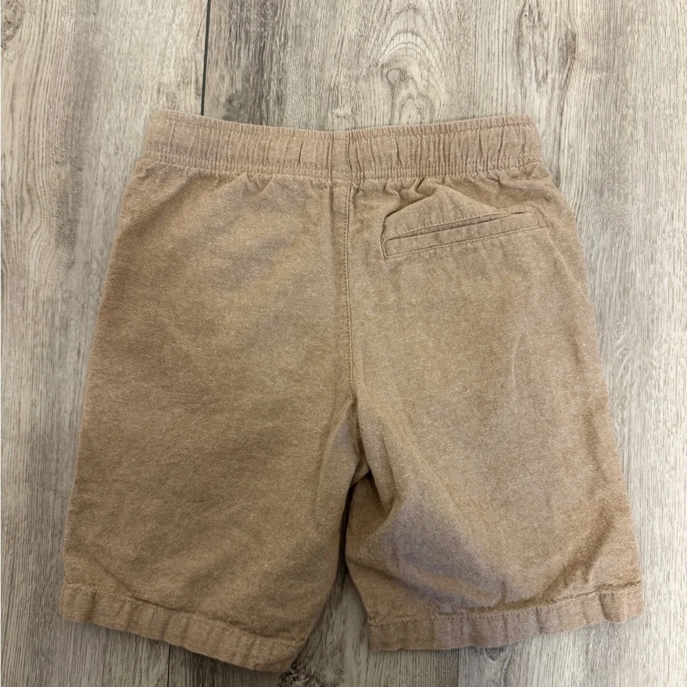 Old Navy Tan Linen Elastic Waist Shorts